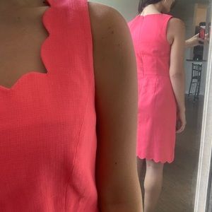 Pink JCrew Scalloped Dress